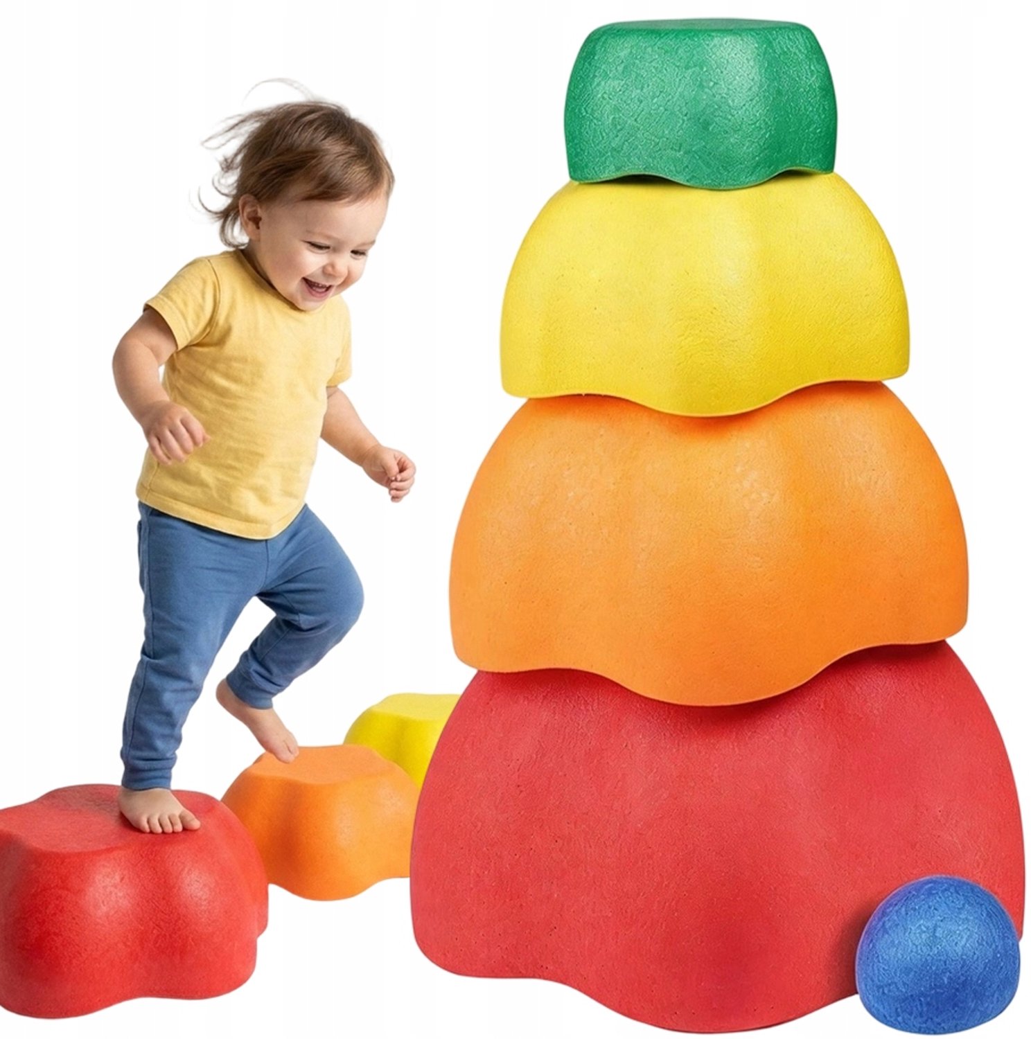 Sensorische Balansstenen Set - Kleurrijk, 5 Delig, Kinderen