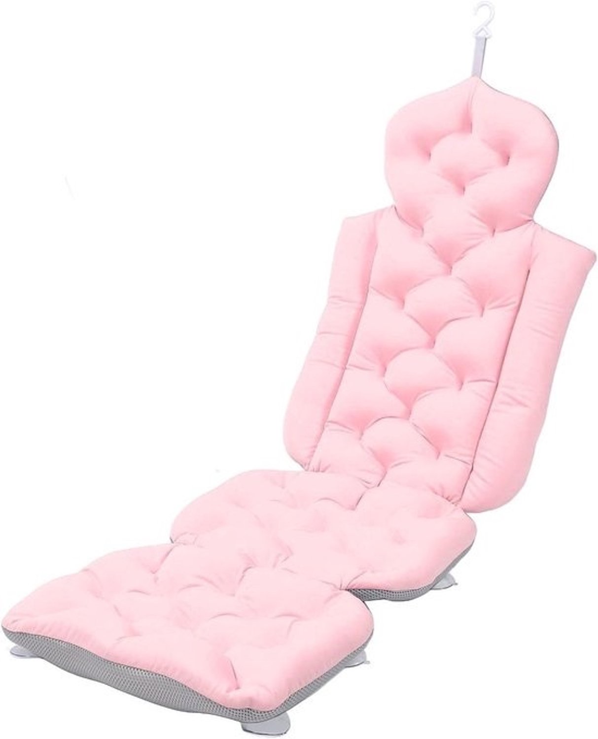 Dailygoods - Badkussen voor het hele lichaam - Antislip - Opvouwbaar - Nek/rugsteun - Luxe badaccessoire - Comfortabel en eenvoudig onderhoud - Badkussens