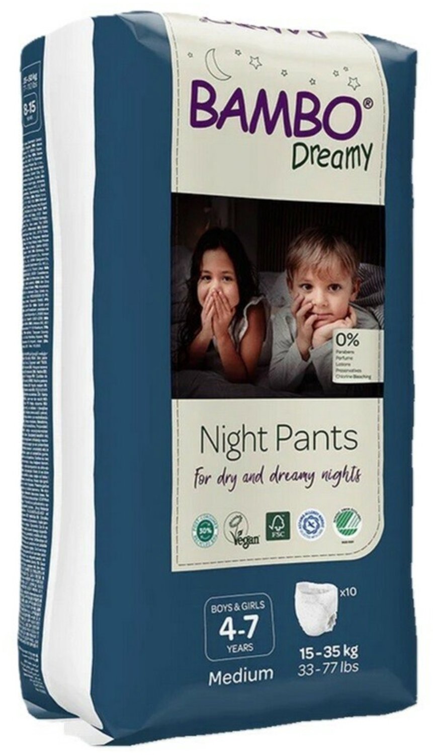 Bambo Nature - Bambo Dreamy Nachtluierbroekjes 4 -7 jaar Unisex - 2 x 10 stuks - Voordeelverpakking