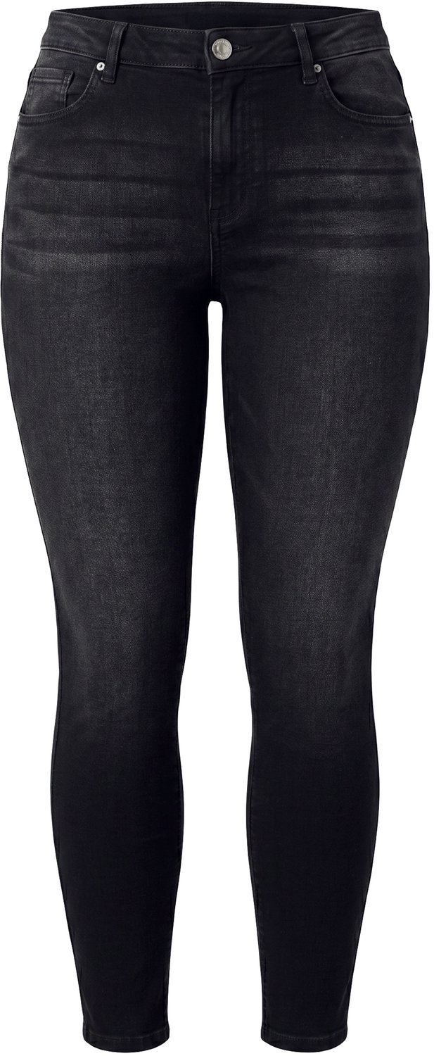 MIAMODA - Dames - 7/8-jeans slim fit 5-pocket enkellang - Zwart - Maat 46