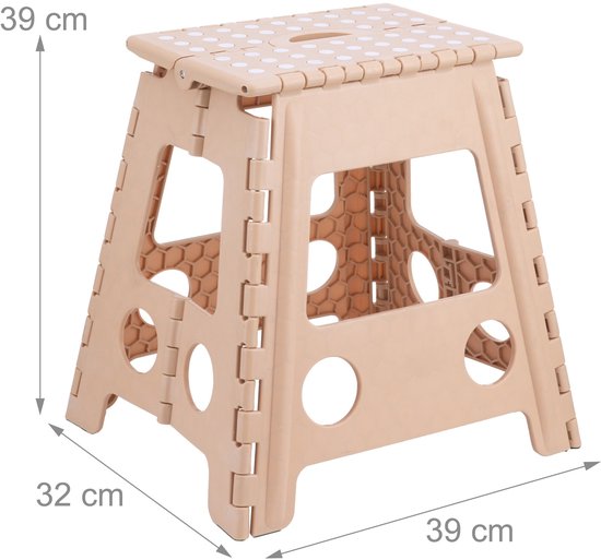 Opstapje inklapbaar - tot 150 kg - beige — afbeelding 2