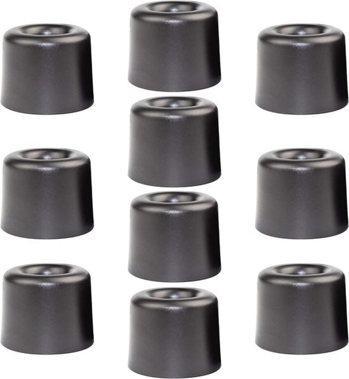 Deurstoppers - 10 stuks - Ø 30 mm - Kunststof deurbuffer en meubelvoet