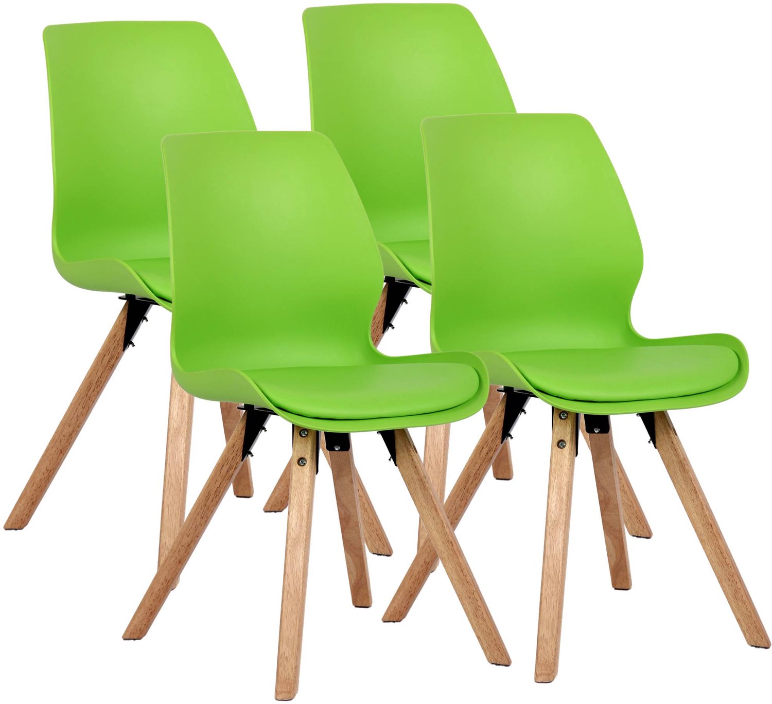 Luxe Comfort Verona 0094 stoelen (set van 4) - kunststof - groen Kunststof groen