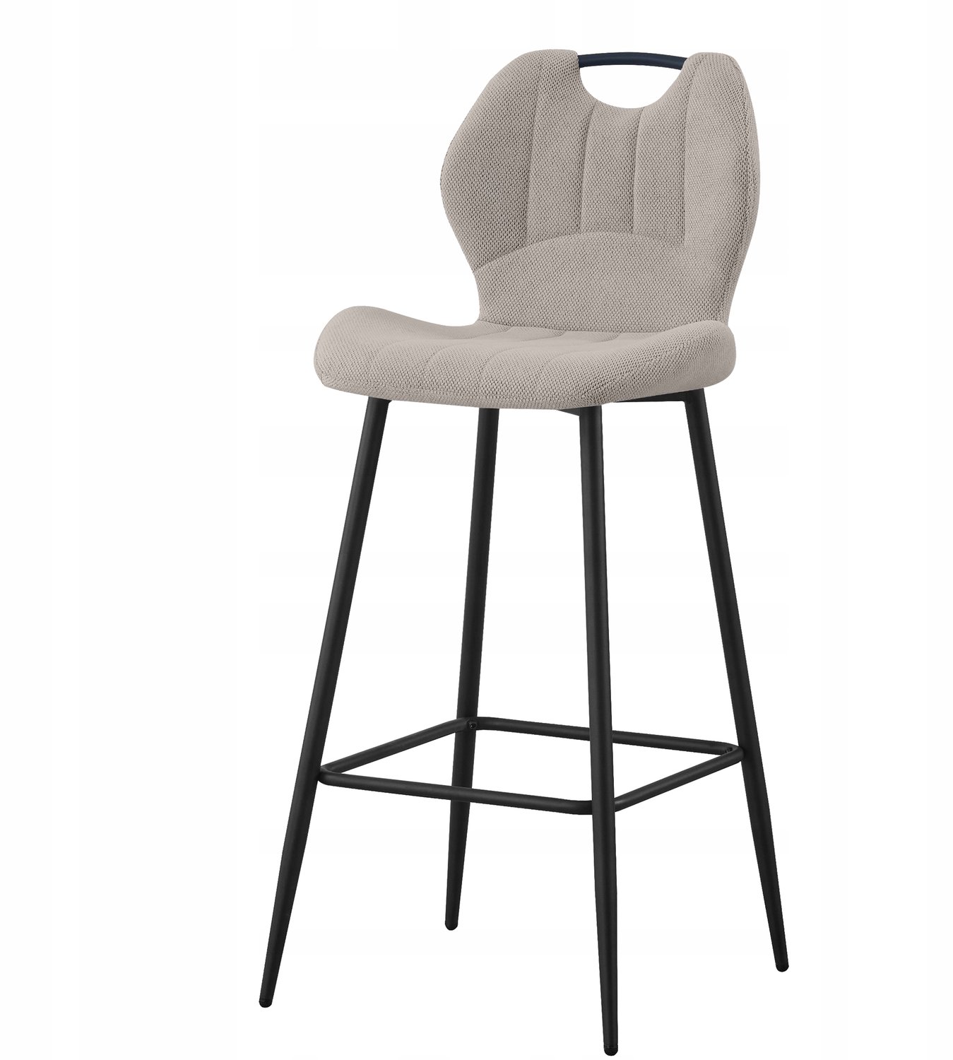 Hoker Aria 3D Taupe - Gestoffeerde barkruk voor keuken en bar