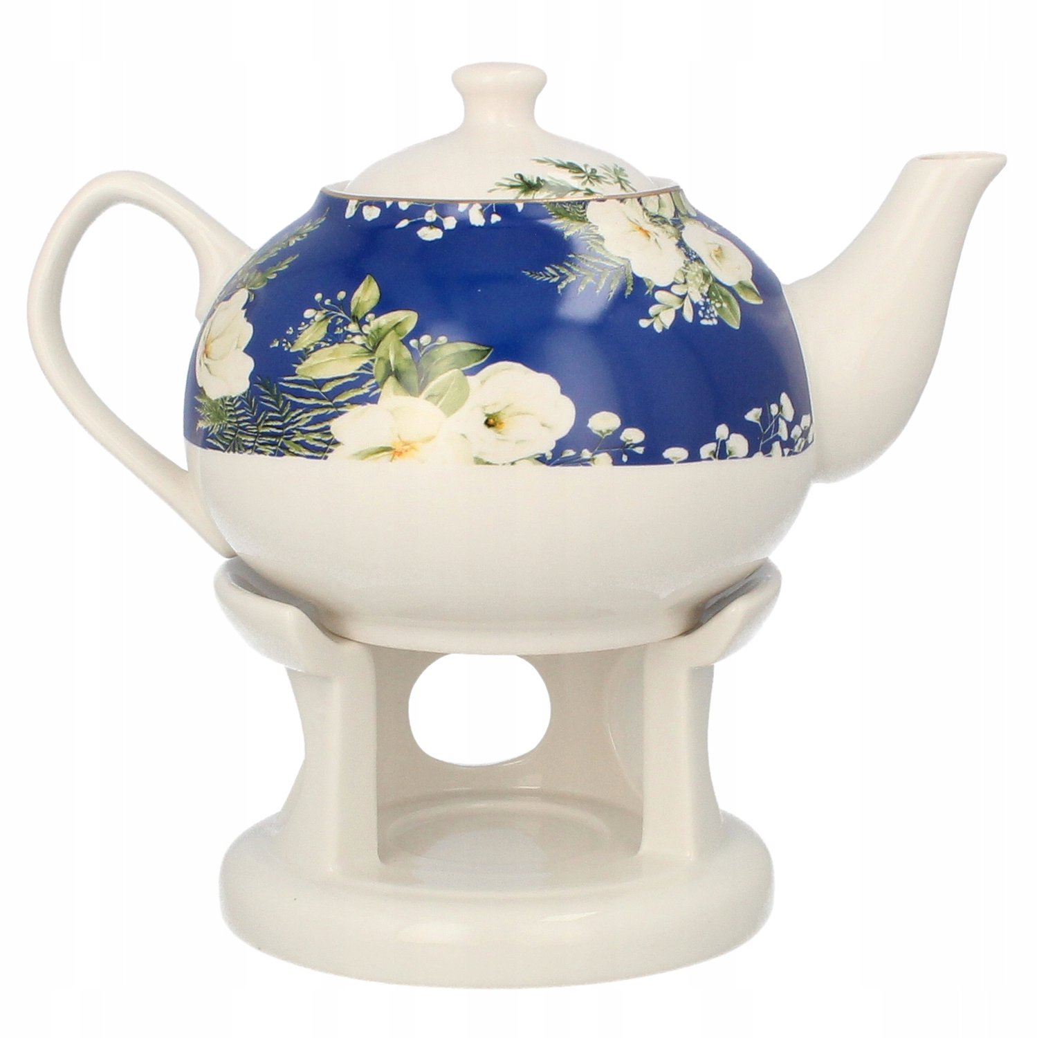 LIVELLO Porseleinen Theepot met Warmer - 1000 ml - Bloemendecor