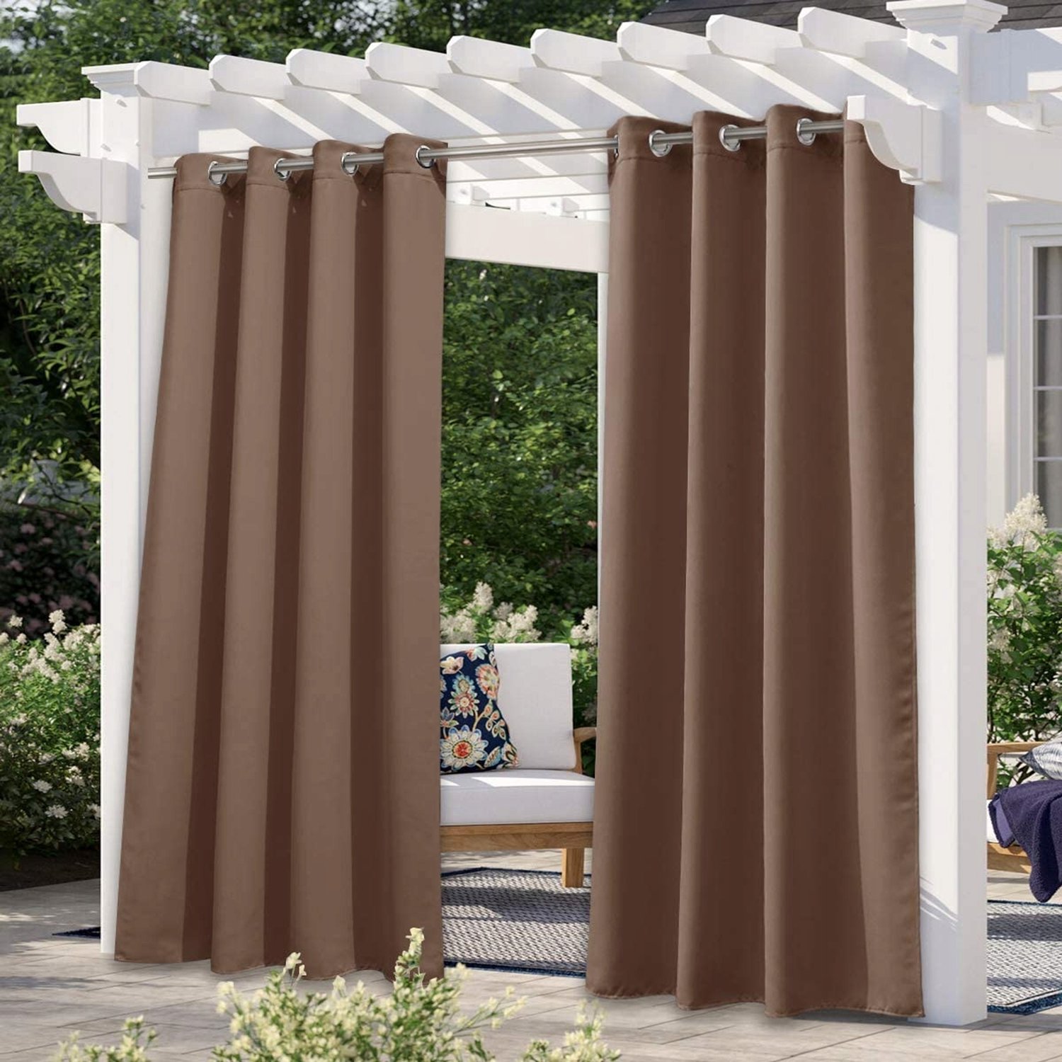 Waterdichte Tuindoek Gordijn voor Terras 155x220cm Crème