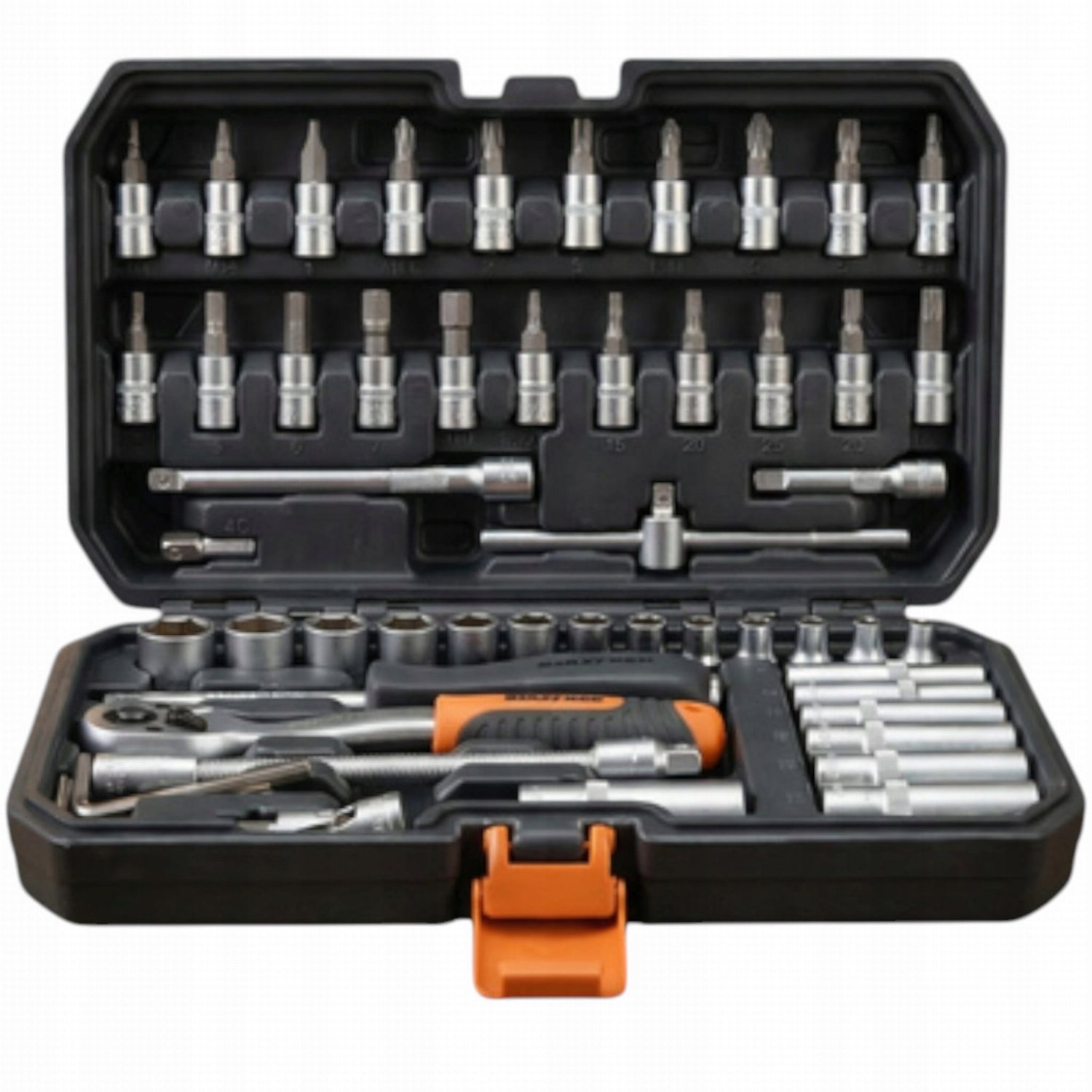 56-delige Gereedschapset 1/4" Ratel 72T CrV - Professioneel