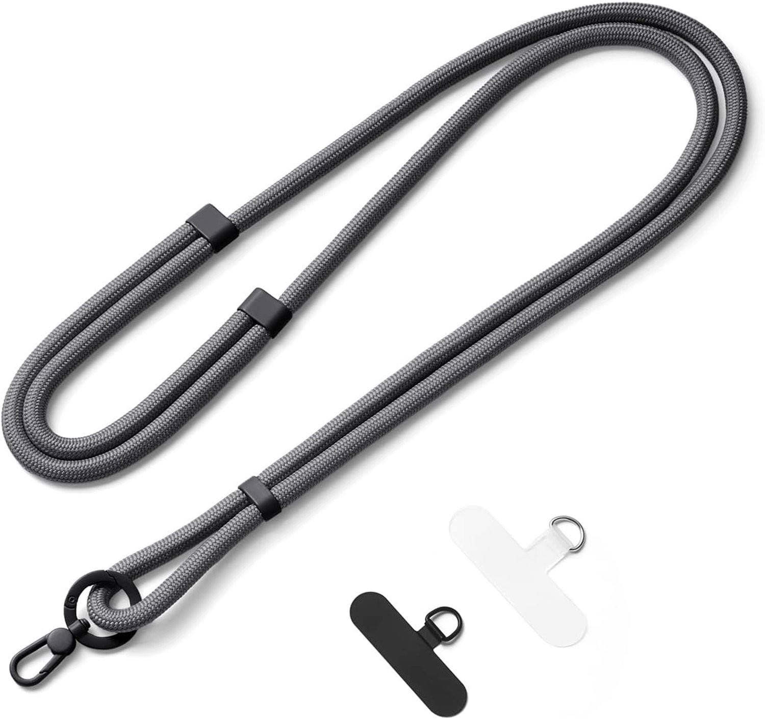 Universele Telefoon Lanyard - Verstelbaar Donkergrijs