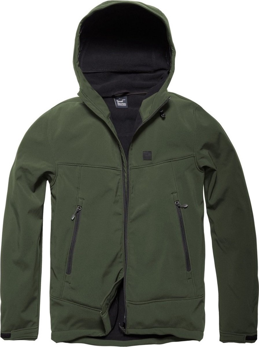 Vintage Industries Alford Softshell Heren Tussenseizoensjas Groen