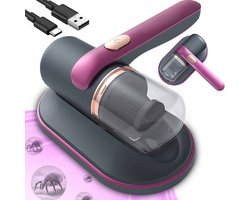 Huisstofmijt Stofzuiger - Kruimeldief Snoerloos - Handstofzuiger - UV Lamp - 2 Instelbar - 10000Pa - Uitneembaar Filter - Paars