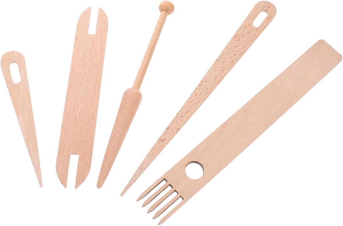 1 Set Handbreien Houten Gereedschap Houten Handweefgetouwgereedschap Naalden Voor Het Weven Van Hout Ambachtelijk Weefgetouw Houten Weefnaalden Weefgetouw Hulpmiddel Beige