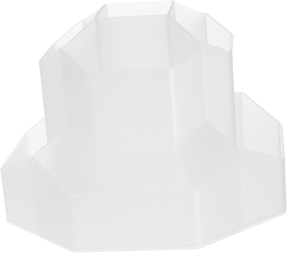 Roteer de bureaubladpenhouder Praktische pennenhouder Multifunctionele bureauhouder Pennenstandaard roterende organisator van kunstvoorwerpen pennenbakje plastic Transparent