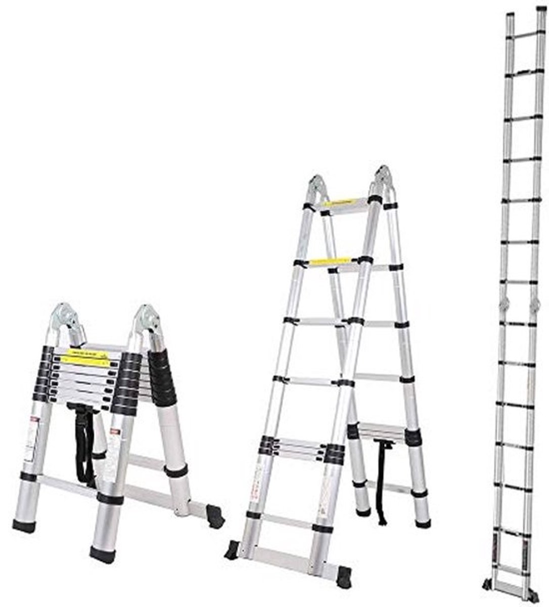 Multifunctionele telescopische ladder - tot 5 m hoogte - 2-in-1 vouwladder