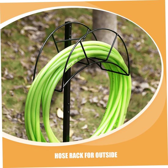 Slangenhanger voor Buiten Decoratieve Opslag Organizer voor Tuinslangen Eenvoudig Te Installeren Zwart — afbeelding 5