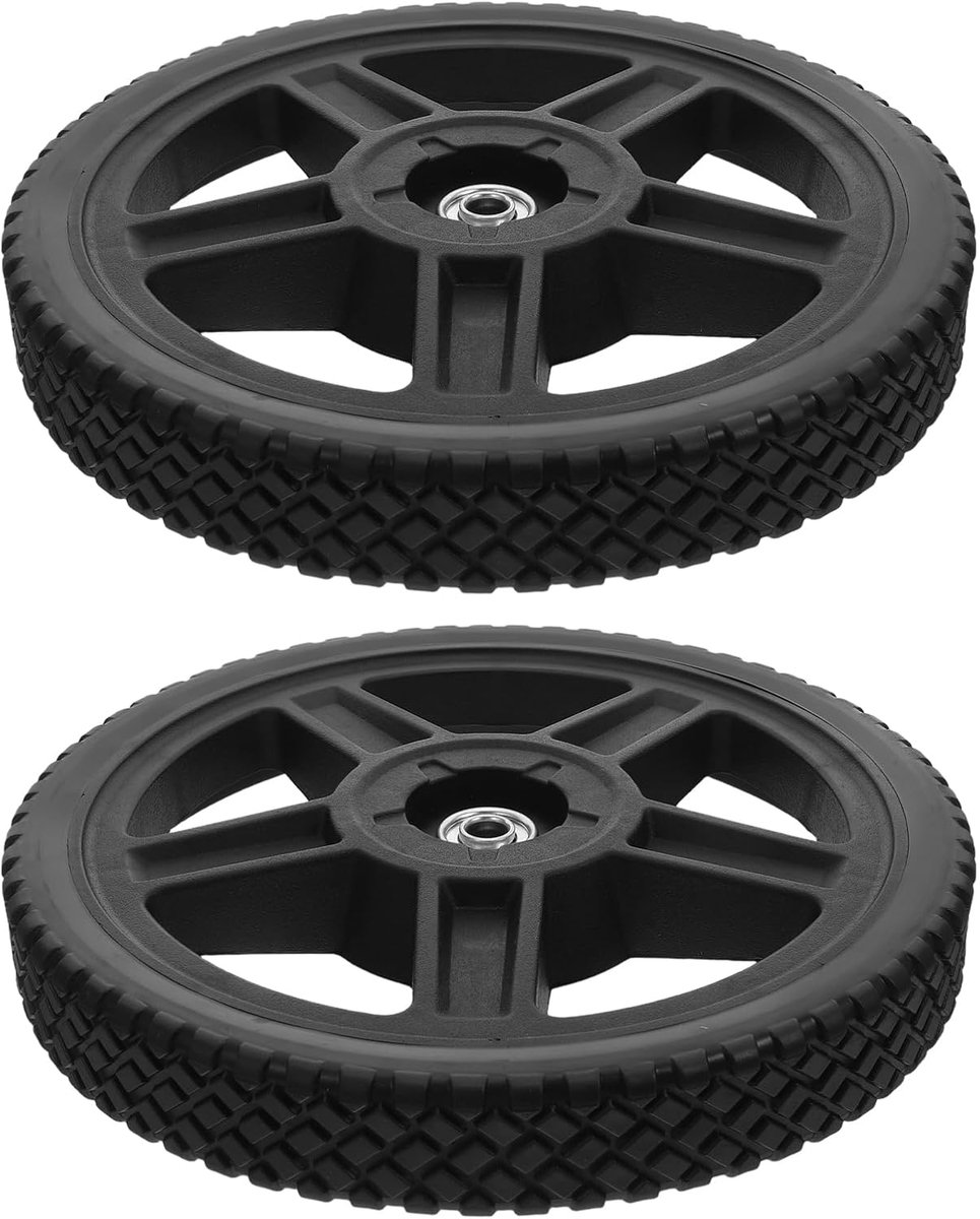 Wielen: robuuste 12-inch PVC-banden met PP-wielnaven - universeel voor tuinfrezen, tuinkarren - met 12,7 mm lagergat