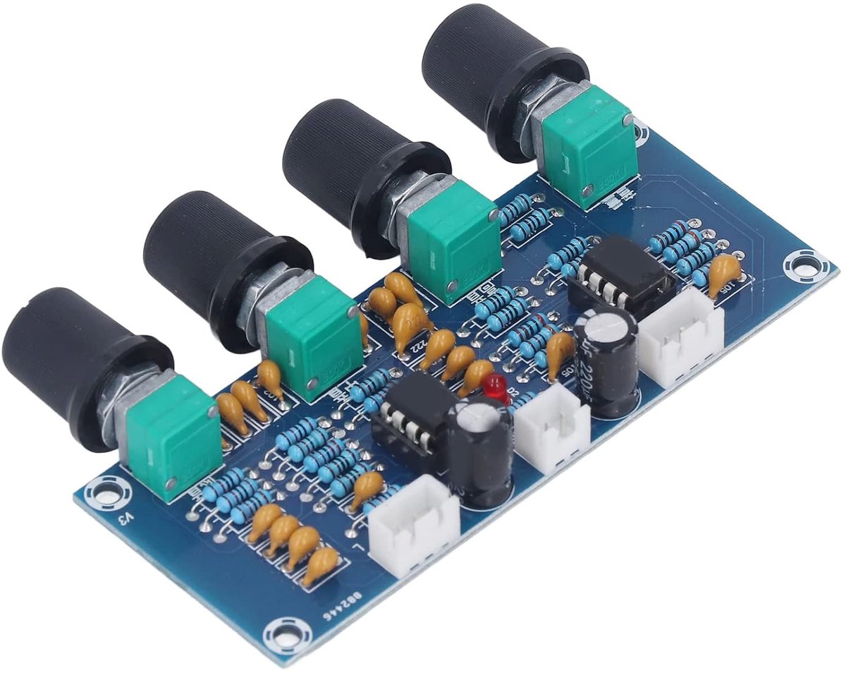 Tweekanaals Voorversterker Toonbord voor Digitale Versterker 12V-24V Hoge Efficiëntie Eenvoudige Installatie voor Audioliefhebbers