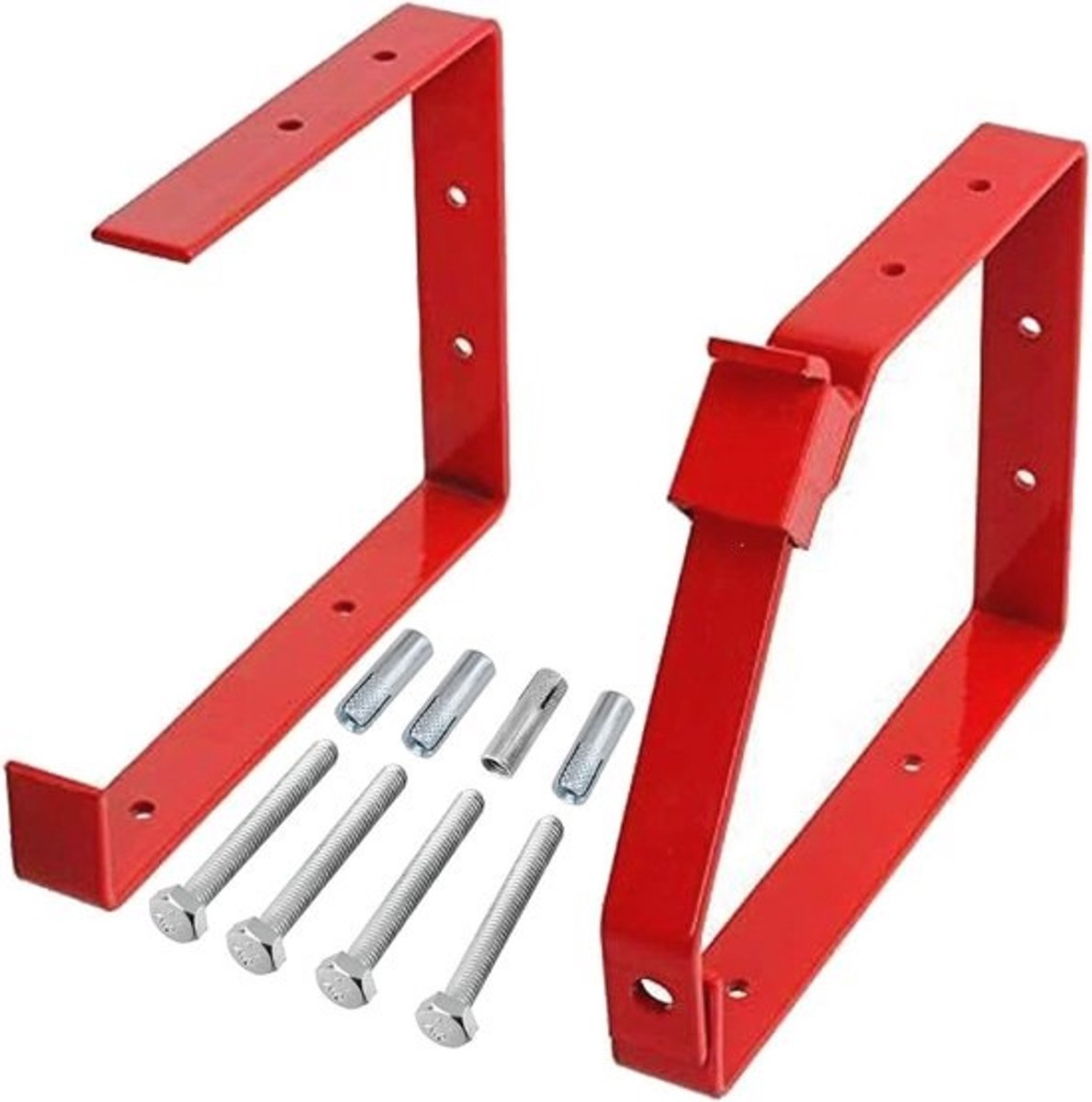 Universele Vergrendelbare Wandladderopslagbeugel (Rood)