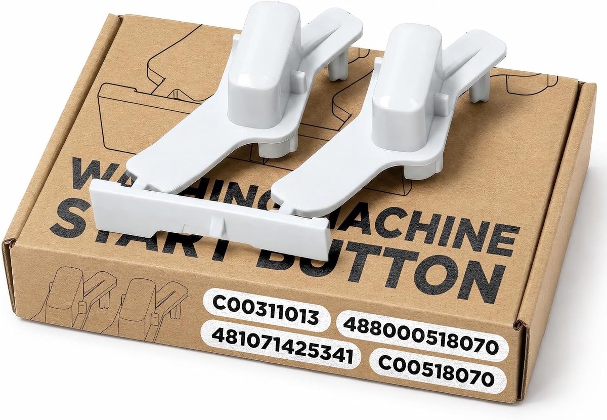 2-voudige knopdop voor wasmachine 481071425341 488000518070 C00311013 C00518070 compatibel met Whirlpool en Privileg