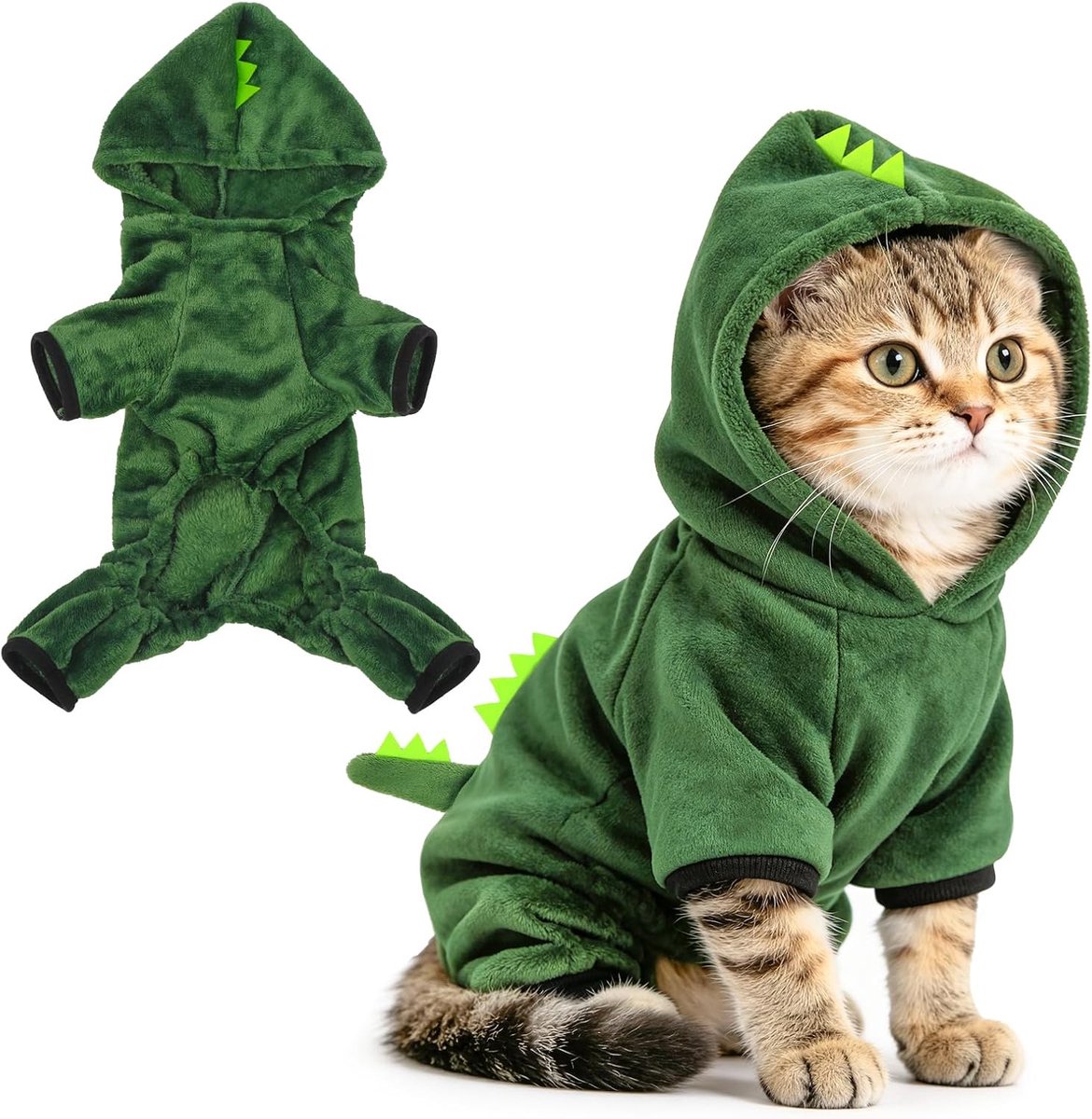 Honden kat hoodie dinosaurus, koraal fleece huisdier onesie