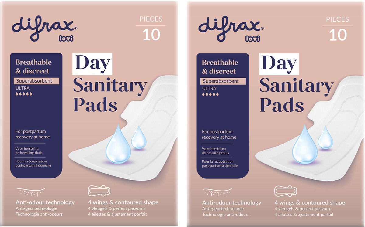 Difrax LOVI Postpartum kraamverband dag - Mama Comfort - 20 stuks