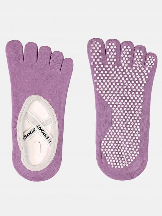 5-Vinger Sokken voor Yoga | Katoen | Antislip | 2-Pack | Maat 36-41 — afbeelding 2