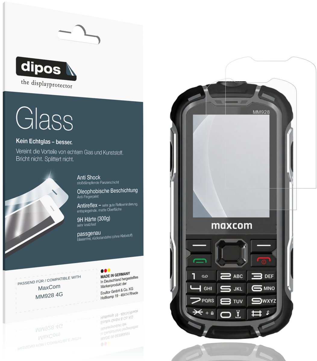 dipos – 2x Matte Pantserfolie geschikt voor MaxCom MM928 4G | 9H Screenprotector