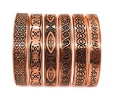 Massief Koperen Armband Nomad Energy Collectie Gravures (assorti)