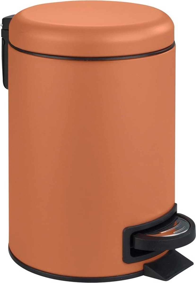 Cosmetica pedaalemmer - 3 liter - met soft-close deksel - Terracotta