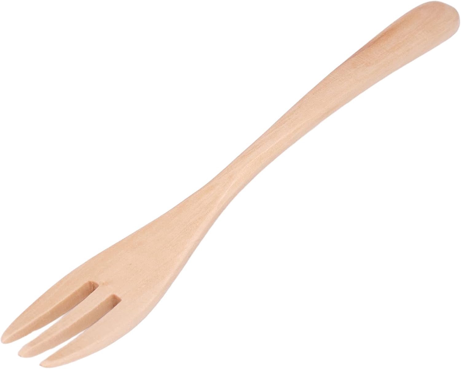 Lyrlody Houten Vork Herbruikbare Gugertree Houten Pastavork 15cm Lange Steel Lichtgewicht Slank Ontwerp Comfortabele Handgreep voor Picknick Barbecue Reizen Camping School Kantoor Lunch