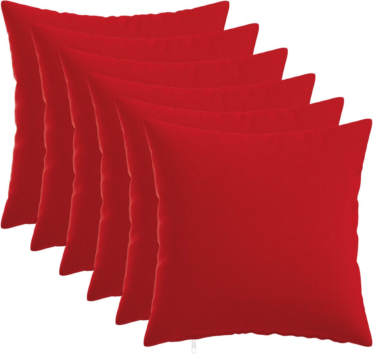 vidaXL Dekenkussen - 6 - st - HEERLEN - Rood - 40 - x - 40 - cm - Stof