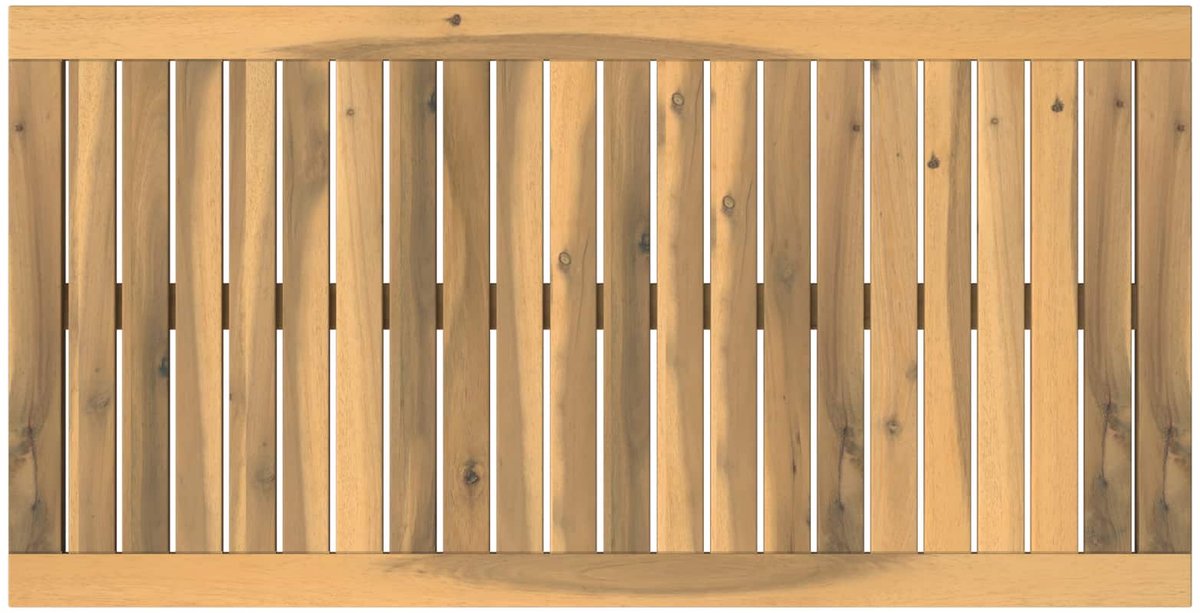 vidaXL Tafelblad - 88,5 - x - 45 - x - 2 - cm - Rechthoekig - Massief - Acacia - Hout Witgewassen
