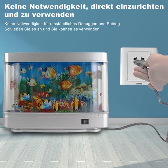 CHICFURN Aquarium Sfeerlamp, decoratieve LED-nachtlamp voor woonkamer, slaapkamer, badkamer, eetkamer, keuken of kantoor, geschikt als cadeau voor bruiloft, feestdag, Nieuwjaar of housewarming, 8 W, EU van CHICFURN — afbeelding 2