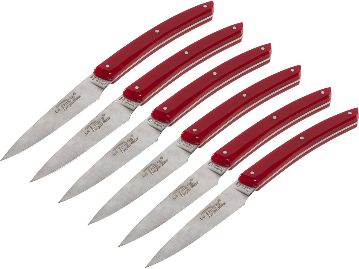 Laguiole Jean Dubost messenset 6-delig acryl rood