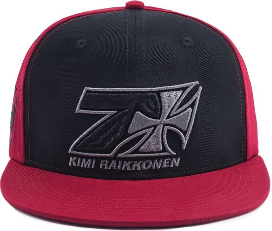 WCC West Coast Choppers Cap Kimi Raikkönen Cross 7 Snapback Flatbill Red/Black van West Coast Choppers — afbeelding 2