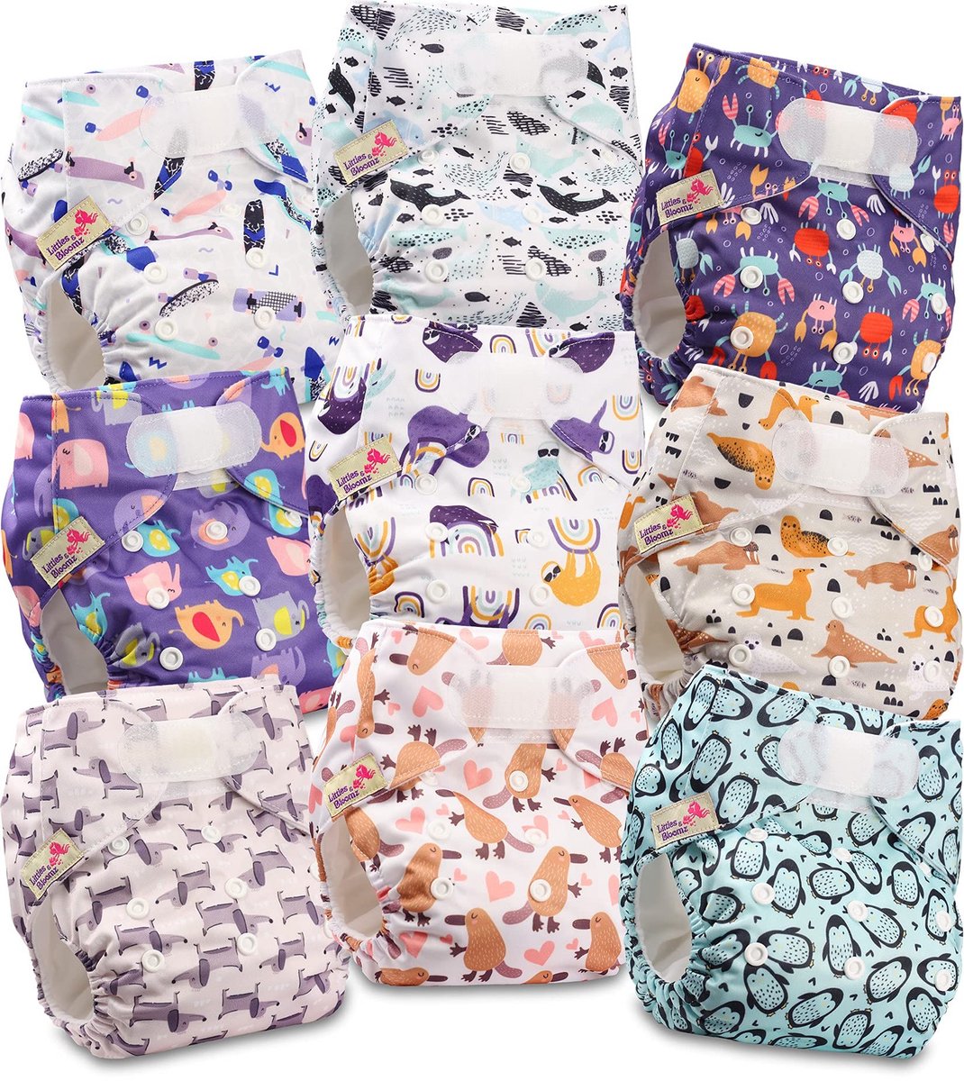 Herbruikbare Luiers voor Baby's, Set van 9