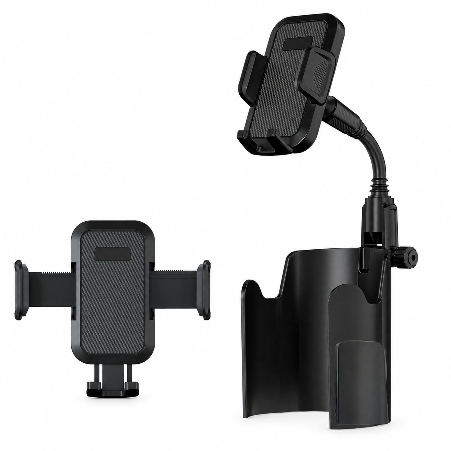 telefoonhouders auto met bekerhoudervoet en flexibele arm voor smartphones van 4,5 tot 7,2 inch