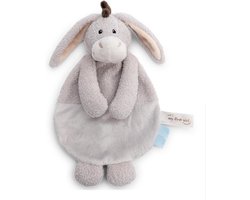 Knuffeldoek Ezel 25 x 17 cm - Zacht pluche - Voelbare details - Stimuleert motorische vaardigheden - m-winkel