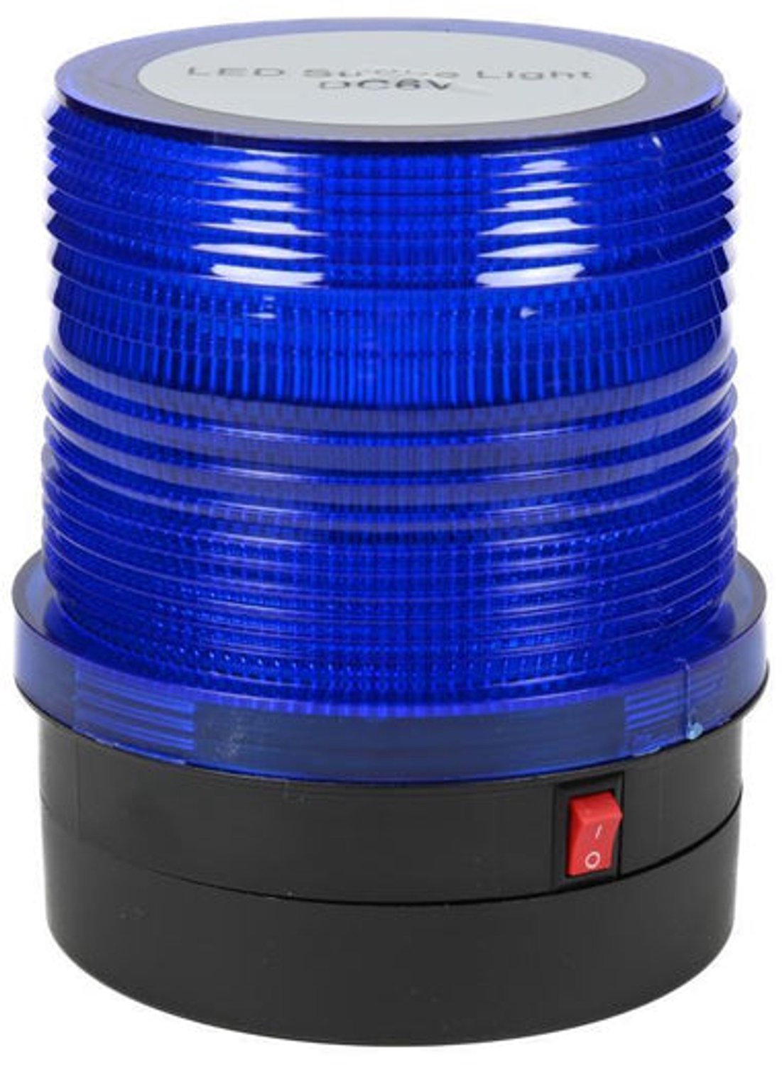 LED Flitslamp Blauw - 2,4 W - Magnetische Voet - Op Batterijen - Eigen Terrein