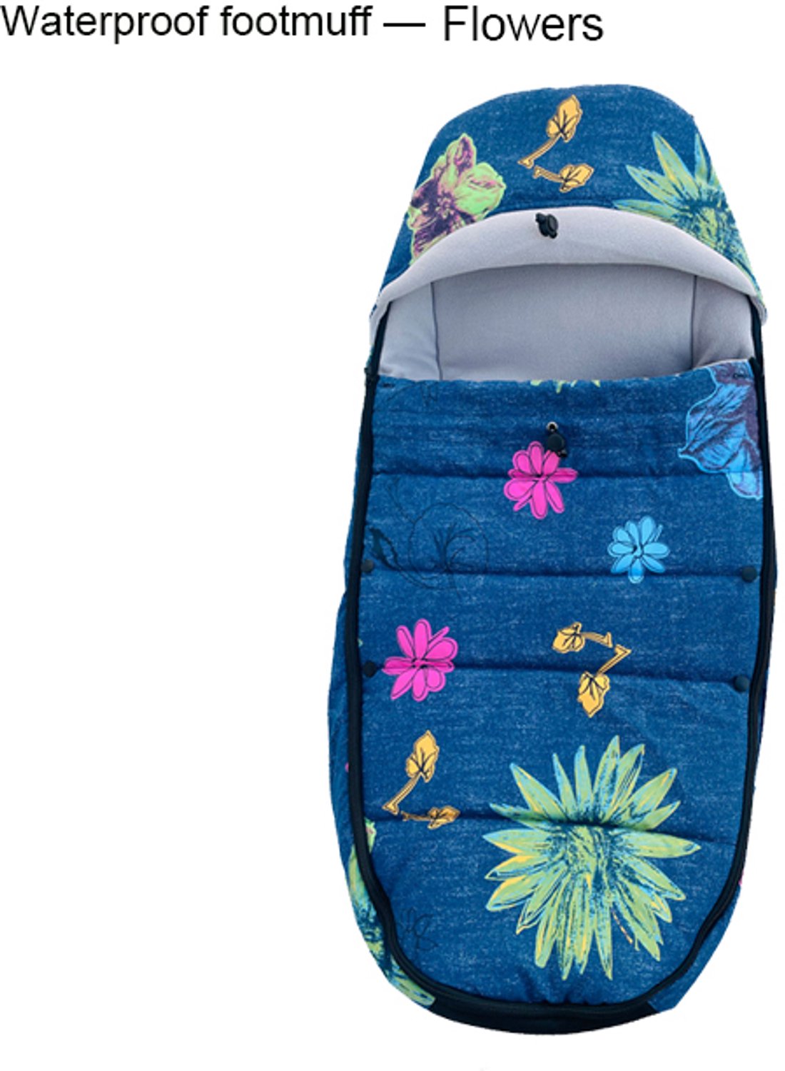 Voetenzak voor Kinderwagen - Beenzak - Voetenwarmer - Katoen - Winddicht - Waterdicht Bloemenprint - Thermisch Warm - Voor Winter en Koud Weer