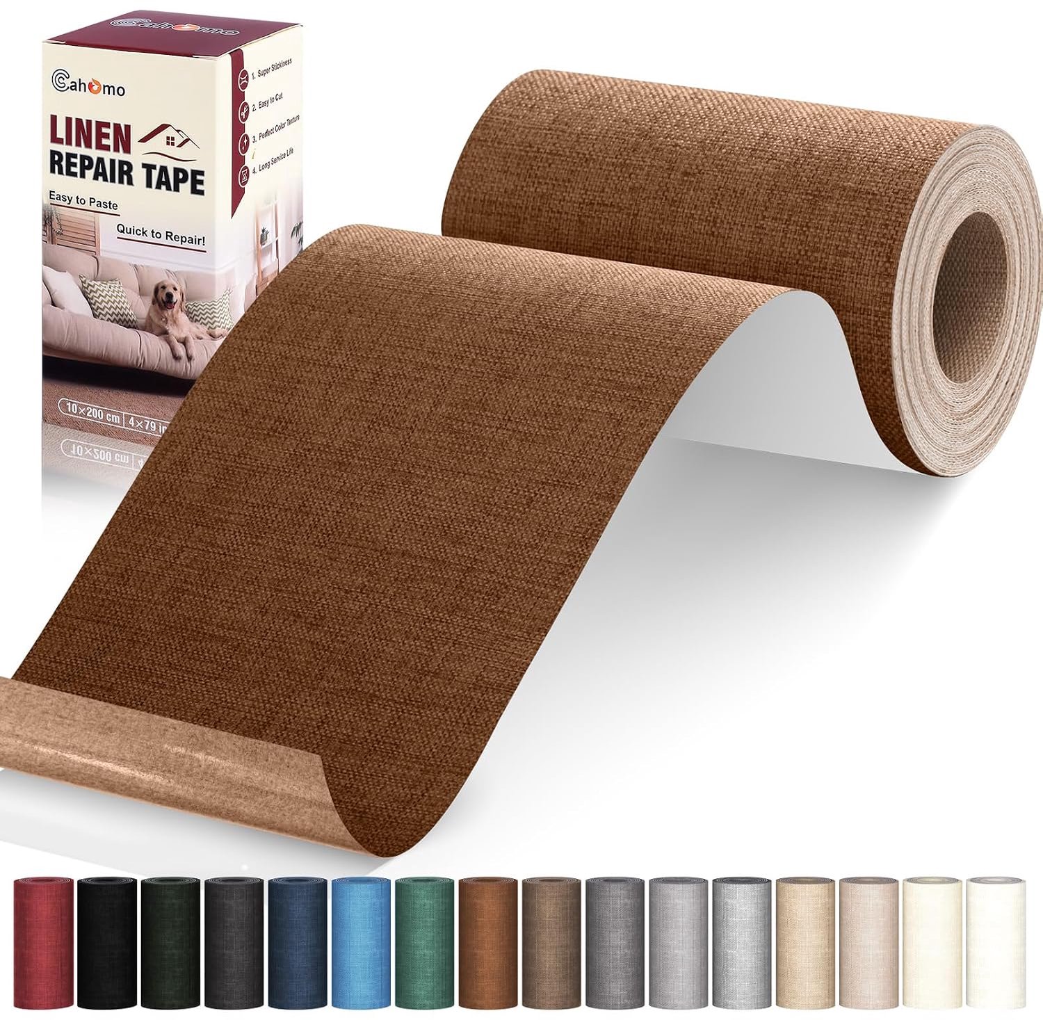 Reparatie Patches 10x200 cm - Leinen Stof - Zelfklevend - Geschikt voor Meubels en Autozitjes - m-winkel