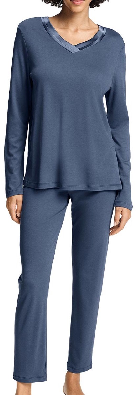 Hanro Dames pyjama Tyra vintage indigo