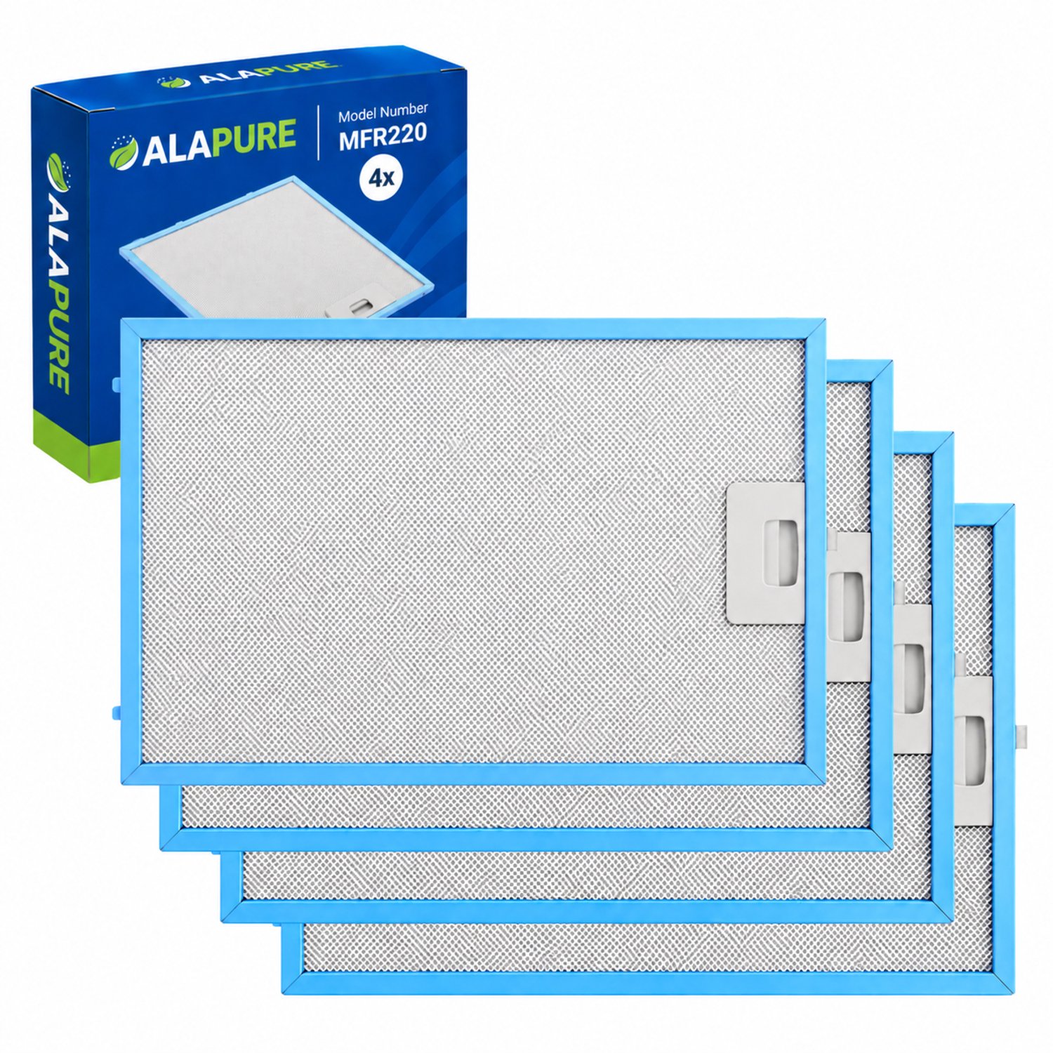 4x Metaalfilter voor Electrolux 4055081220 300x253x8mm