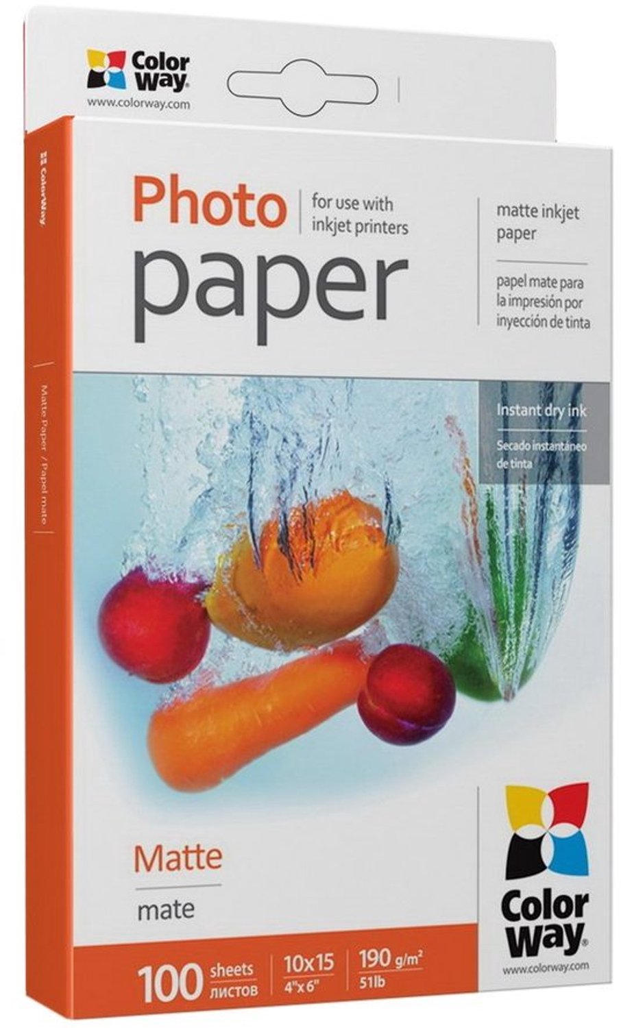 Photo Paper A5, Mat, 190 g/m², Inkjet, 100 Vellen