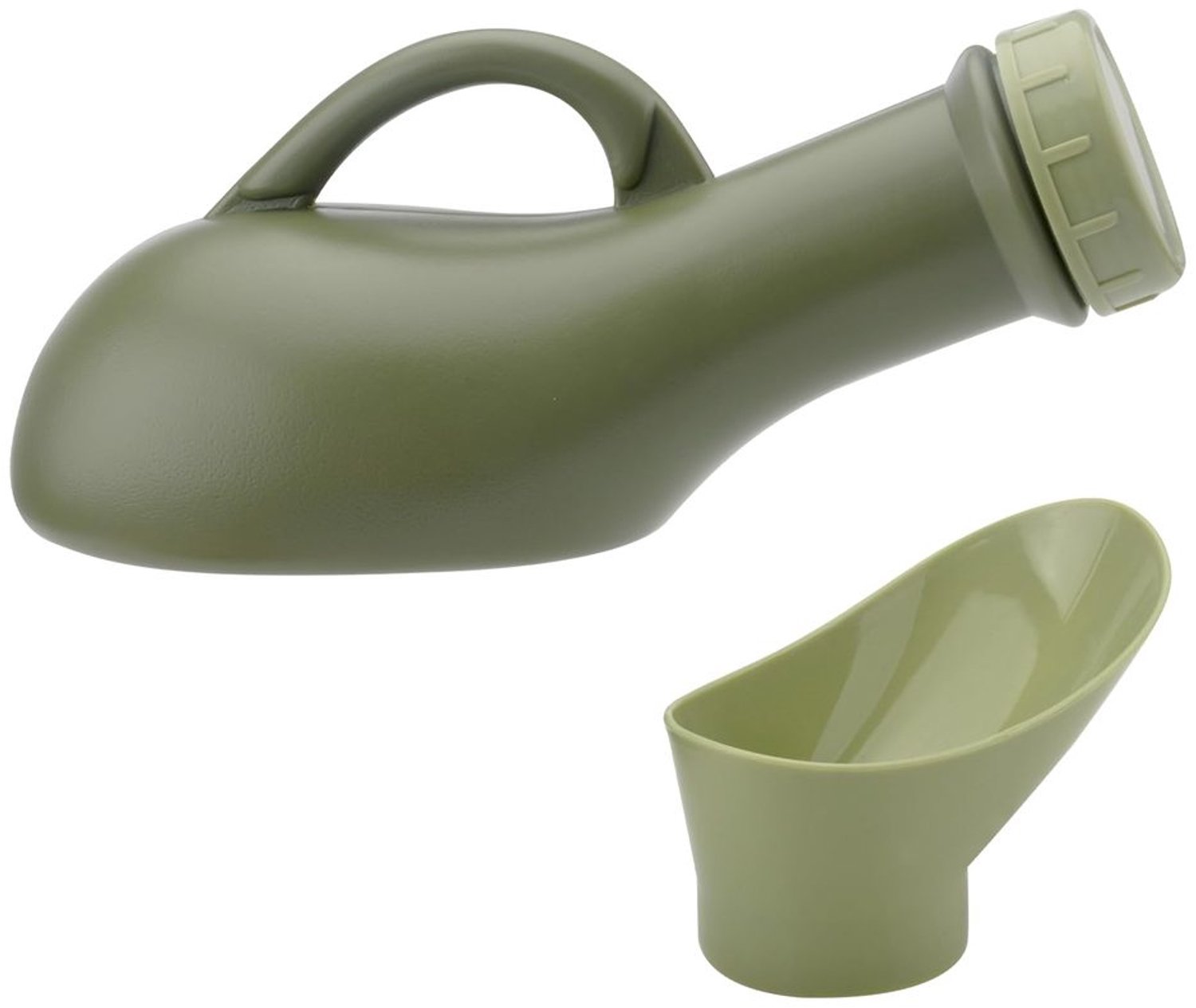 Urinefles voor Mannen - Draagbare Urinefles 1 Liter - Noodgevallen - Hygiënisch - Eenvoudig te Reinigen - Plat Gebruik - Pinkelfles