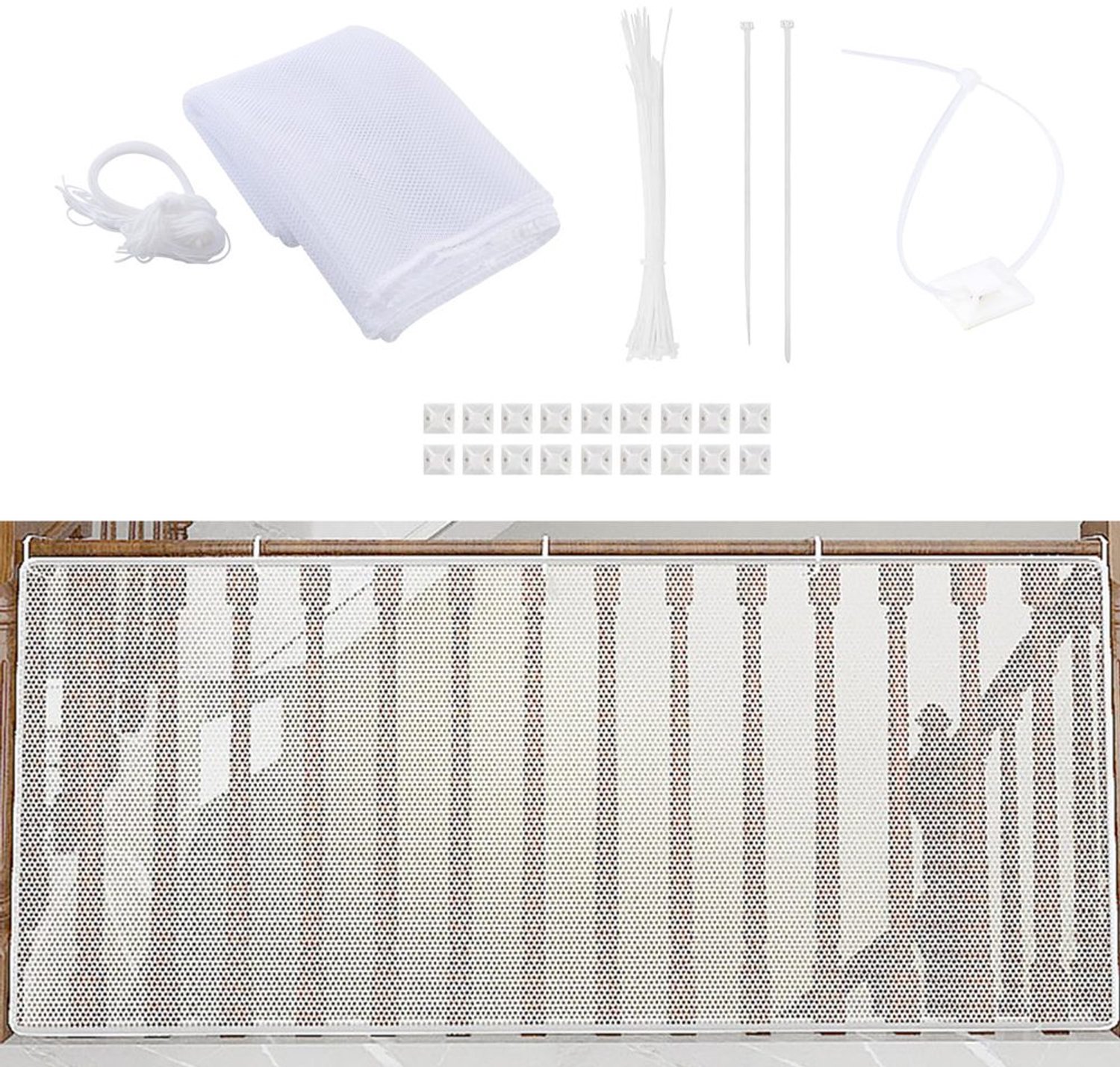 Kinder Veiligheidsnet voor Trap en Balkon 3 m Wit