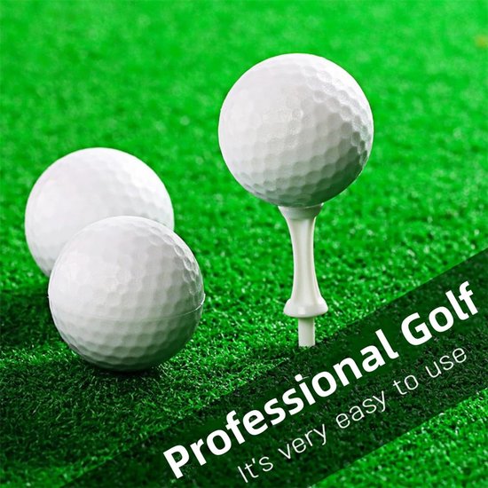 Golfballen Hoogwaardige Plastic - Oefen Golfballen - 3 Stuks - 42mm - Lichtgewicht - Duurzaam Ontwerp - Oefengolfballen — afbeelding 2