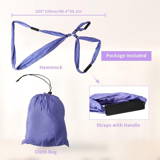 Aerial Yoga Hangmat - Huidvriendelijk - Schuimhandvat - Verstelbaar - Geschikt voor Thuispraktijk - Uitstekend Vakmanschap - Yogahangmat — afbeelding 3