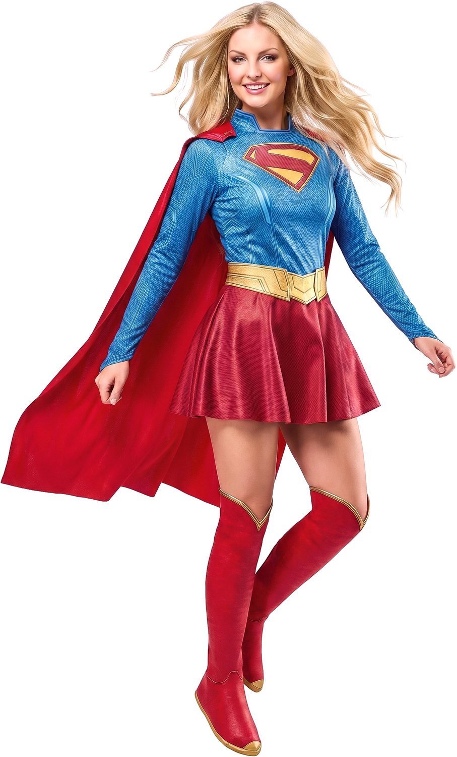 RUBIES NL - Supergirl luxe verkleedpak voor dames - XL