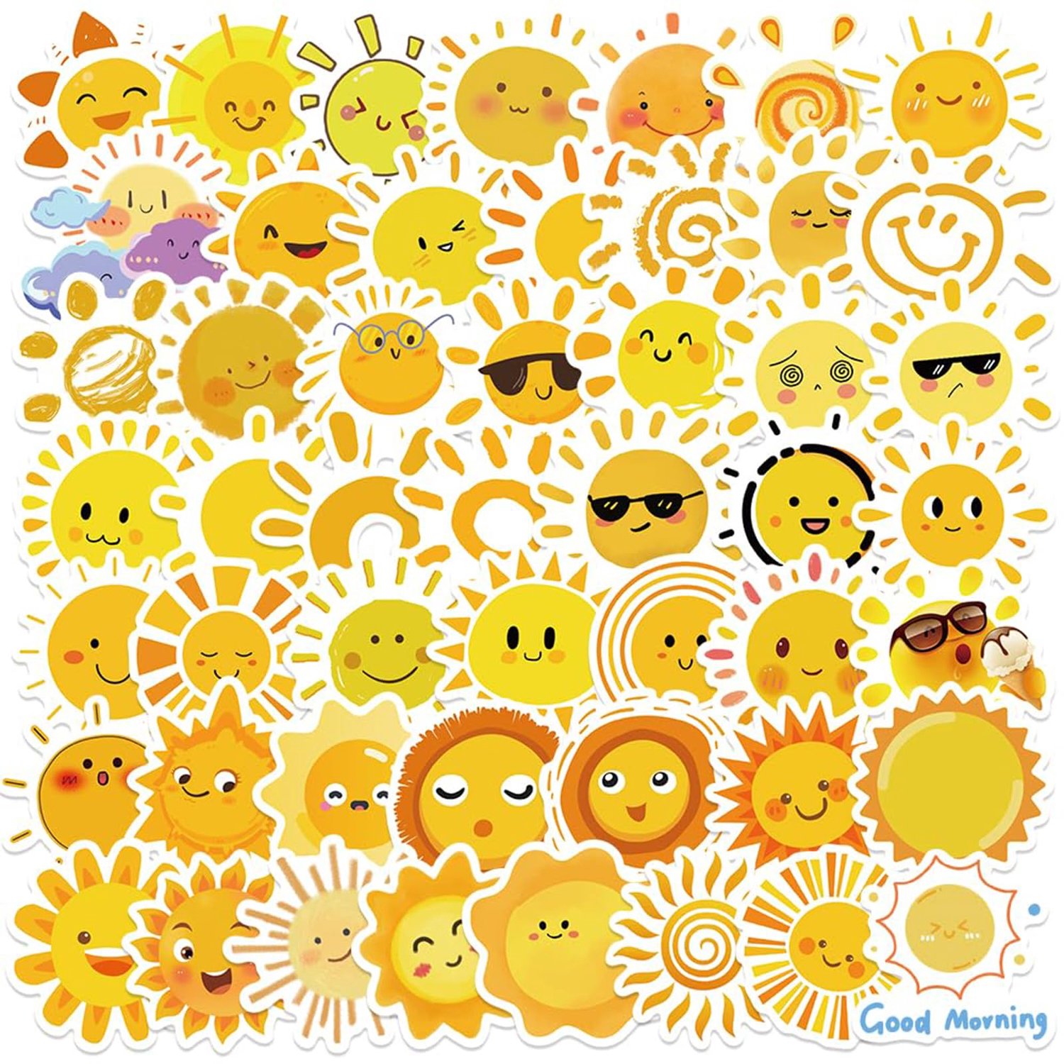 50 Stuks Schattige Zonnestickers voor Kinderen