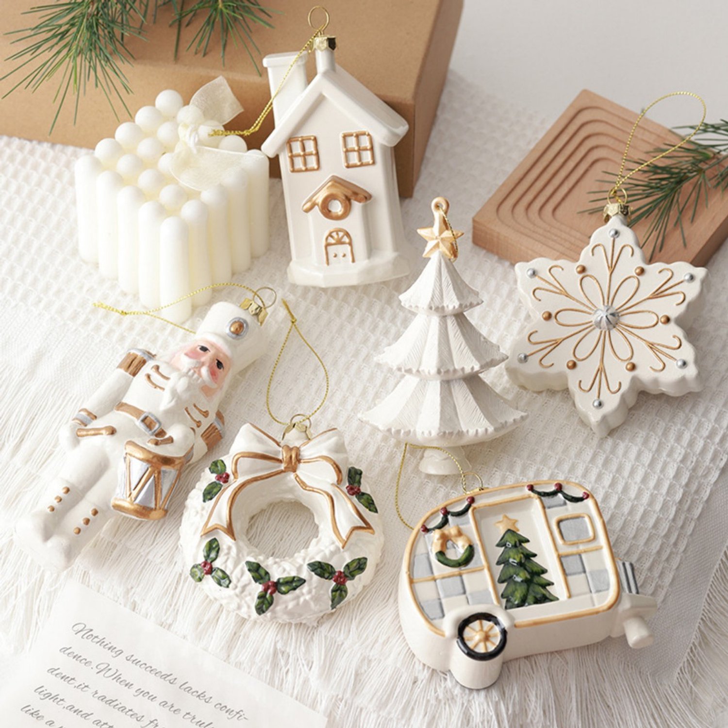 Kerstornamenten – Hangdecoraties voor de kerstboom – Decoratie-elementen – Kleine kerstornamenten – Woon- en tuindecoratie – Kerstboomauto – Feestdecoratie – Geschikt voor het versieren van kerstbomen, kerstvieringen, enz. – foto 5